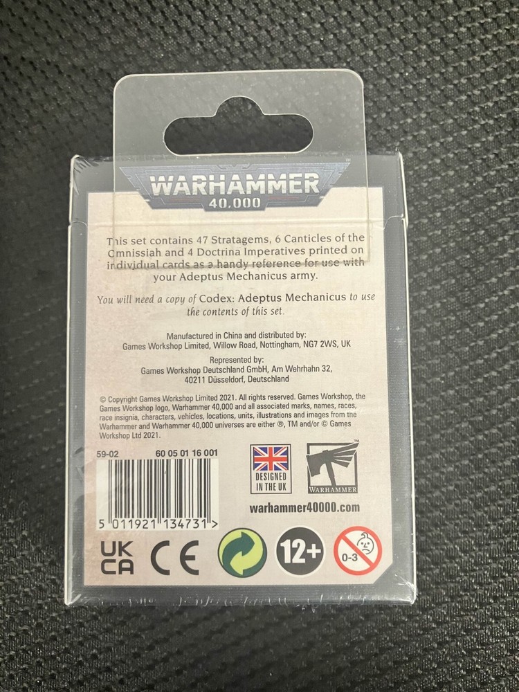 Warhammer 40K Datacards Adeptus Mechanicus NIB Paper or Plastic