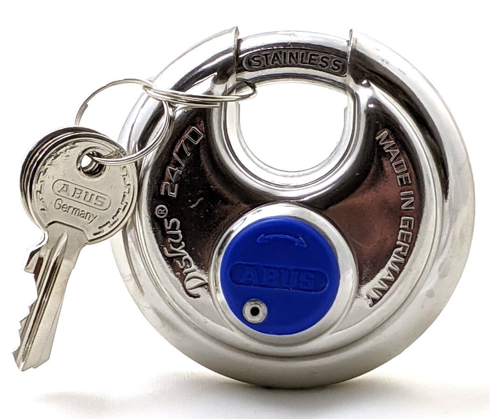 ABUS 24IB/70 Diskus Round Padlock - KEYED Different - Made in Germany