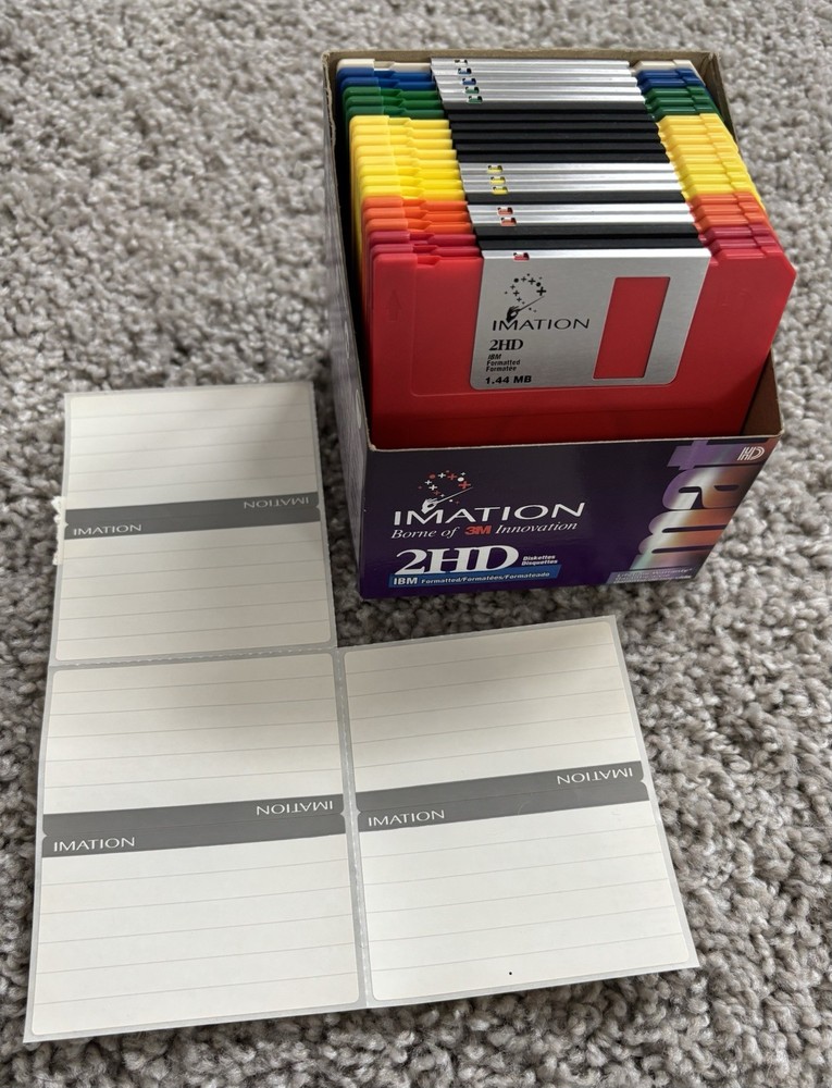 Mixed Lot 20 Floppy Disk Imation, Memorex & Sony 3.5" 1.44MB Diskettes Untested