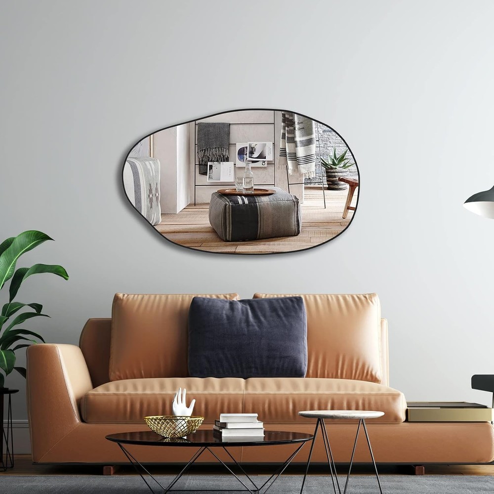 Irregular Asymmetrical Mirror Wall Mounted Unique Vanity Mirror,Shaped Dressing