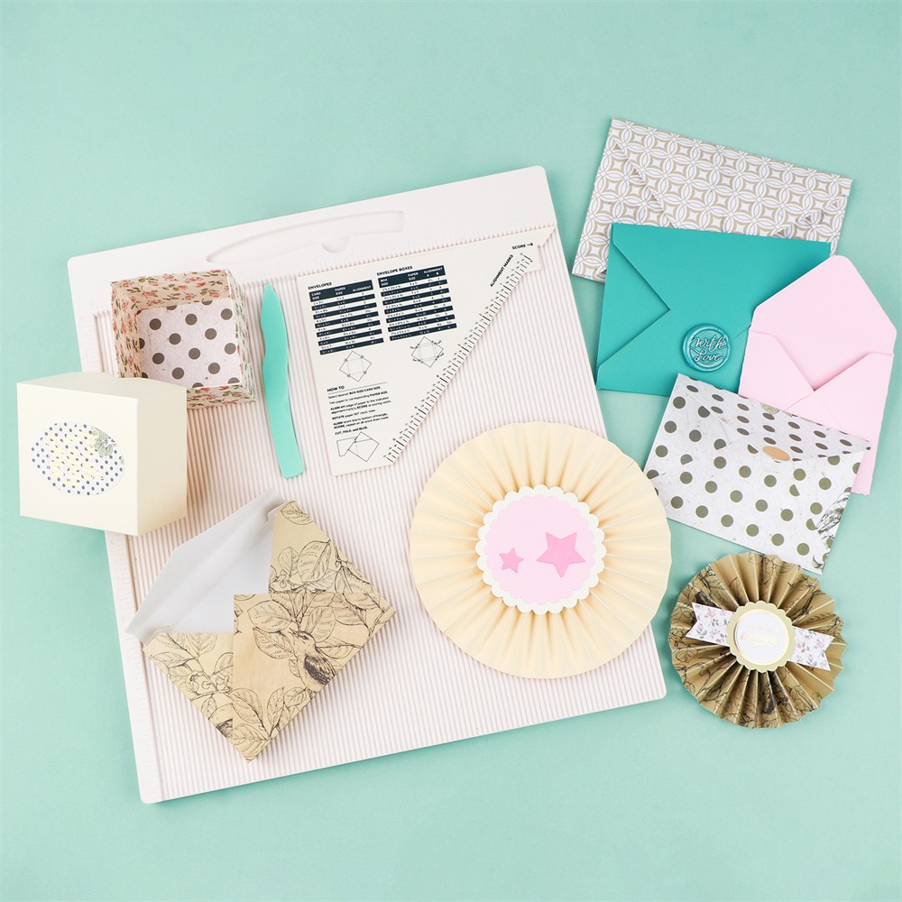 12x12" Scoring Board for Making Envelope/Envelope Box/Gift Box Scoring Tool