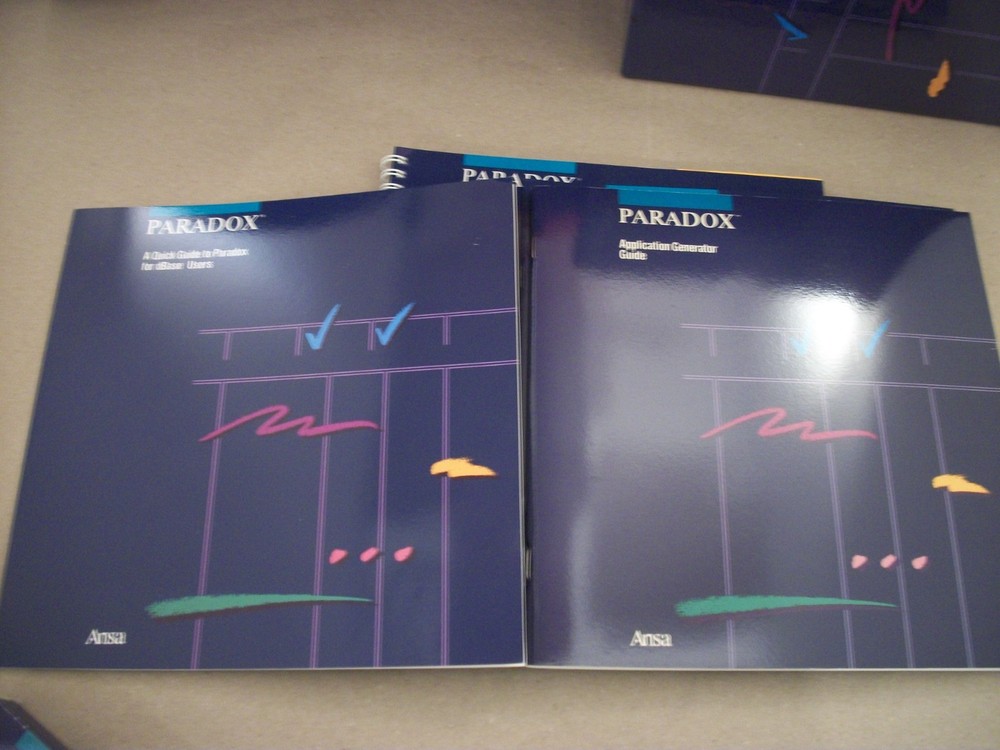 1985 Ansa Paradox Relational Database Software Version 1.1 MS-DOS 5.25 Disks