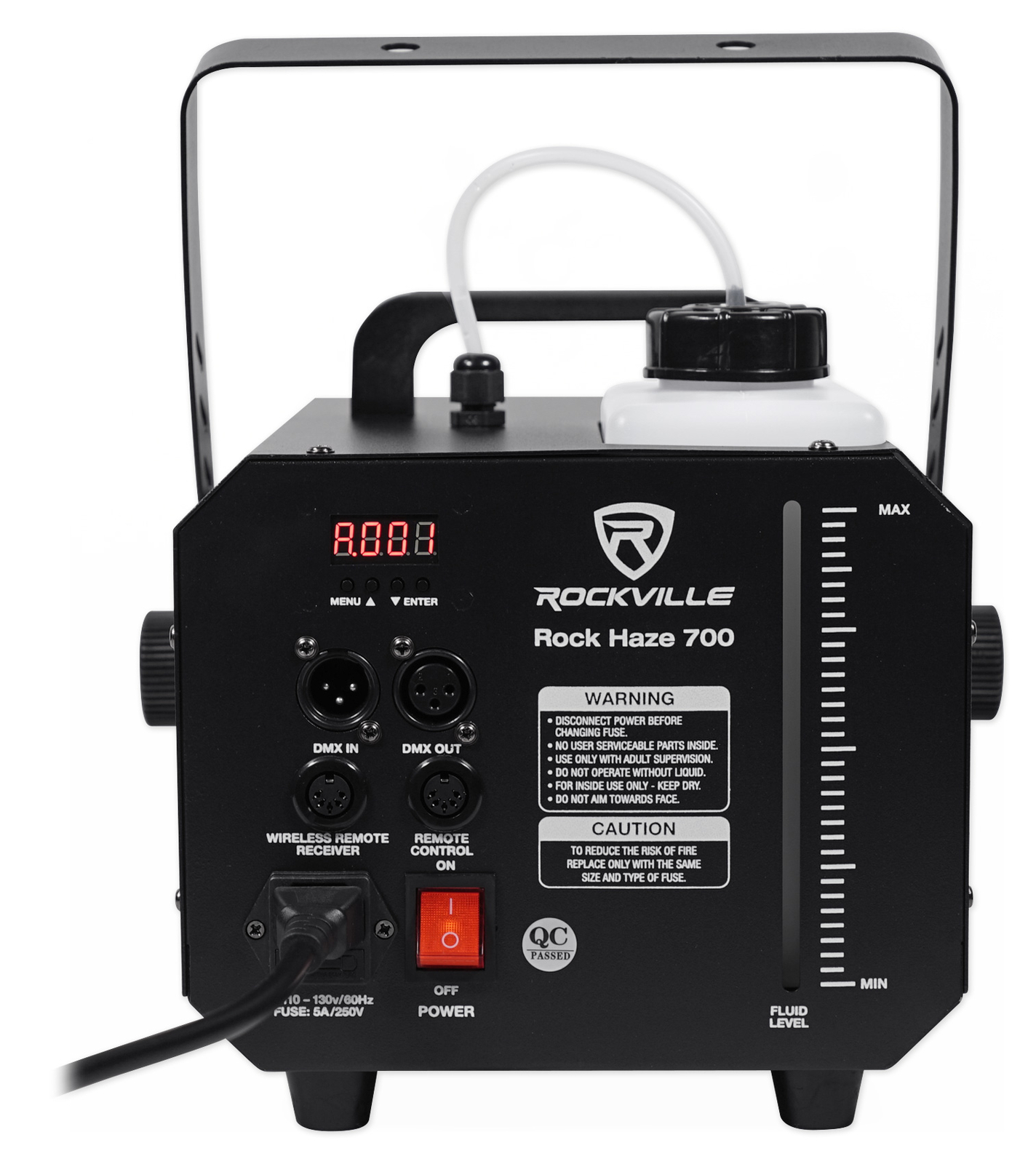 Rockville ROCKHAZE 700 CFM DMX Water Based DJ/Club Haze Machine+Gallon Fluid