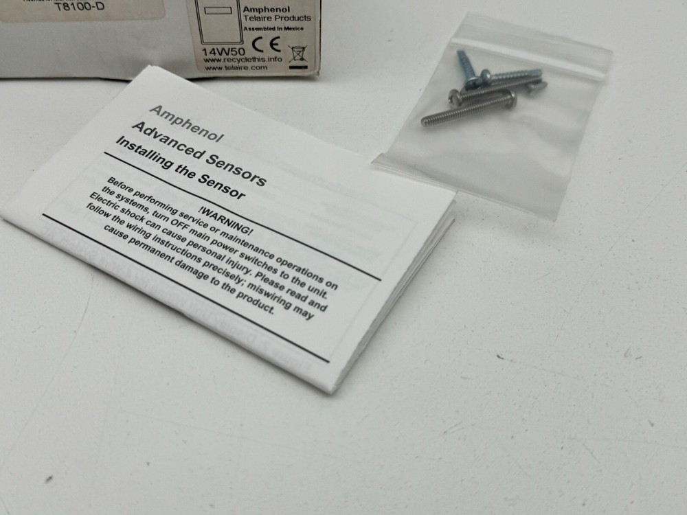 Amphenol Telaire T8100-D Ventostat CO2 Ventilation Controller TMP, LCD, WHT