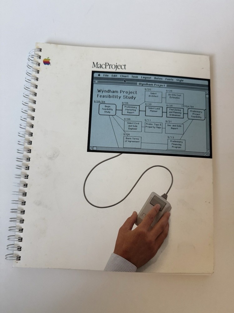Vintage MacProject Apple Software Manual 1984 Macintosh Computer