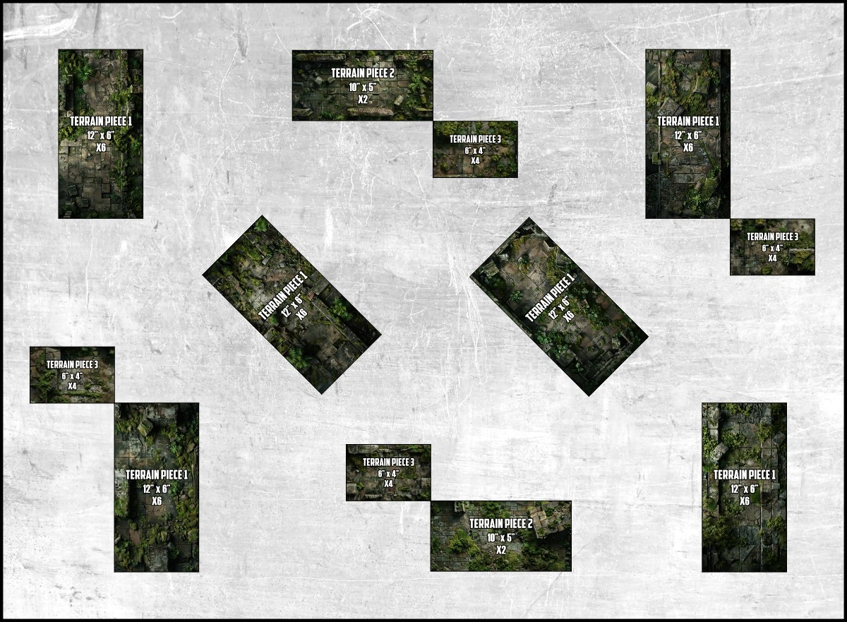 Neoprene Terrain Mats - Chapter Approved 2025 Tournament Ready - Overgrown
