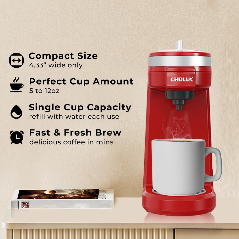 Single Serve K Capsule Coffee Maker Red
