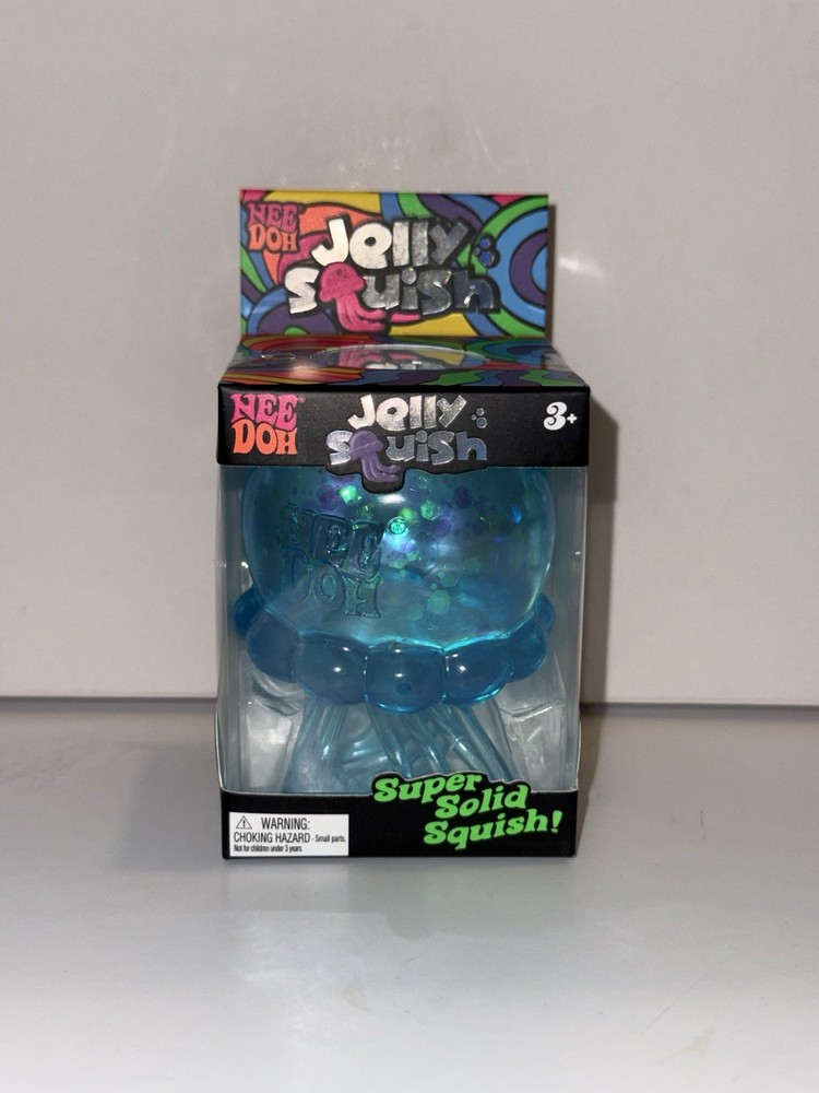Nee Doh Jelly Squish Super Solid Squish Blue Squishy Sensory Toy