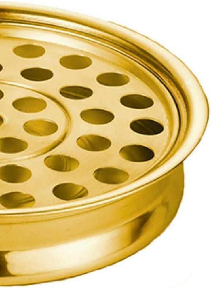 CCS Communion Tray-Stackable with 40 Hole Insert-Brass Tone