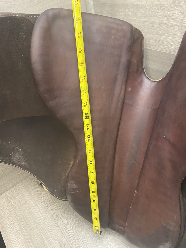 English Leather Close Contact Saddle Unknown Maker VGC
