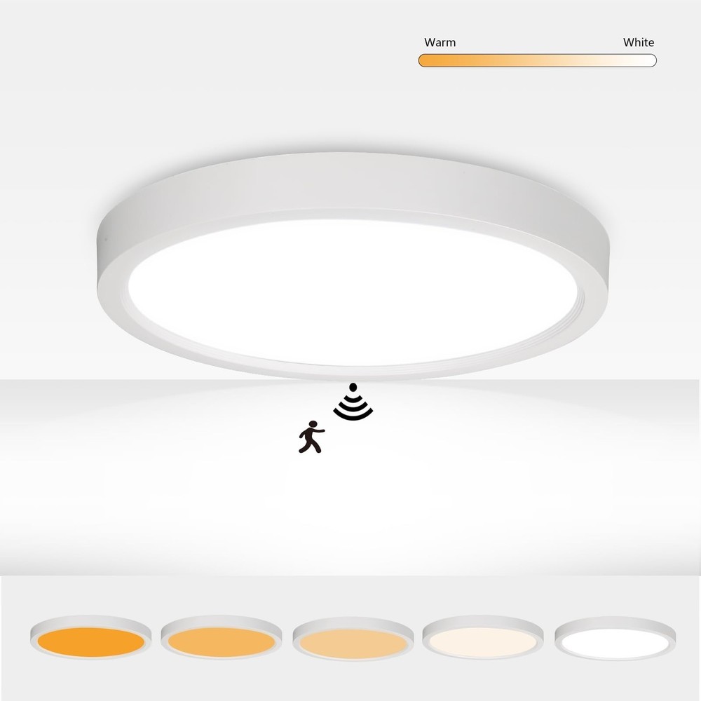 11.8 inch Ceiling Light Wired with Motion Sensor, 24W 5CCT Dimmable Flush Mou...
