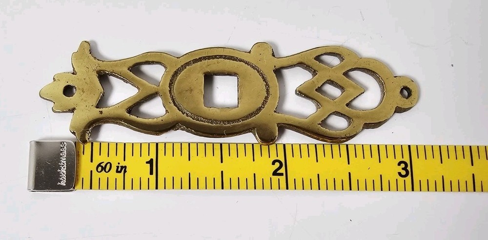 Vintage Brass Drawer Pulls & Backplates Lot + 1 Single Pull