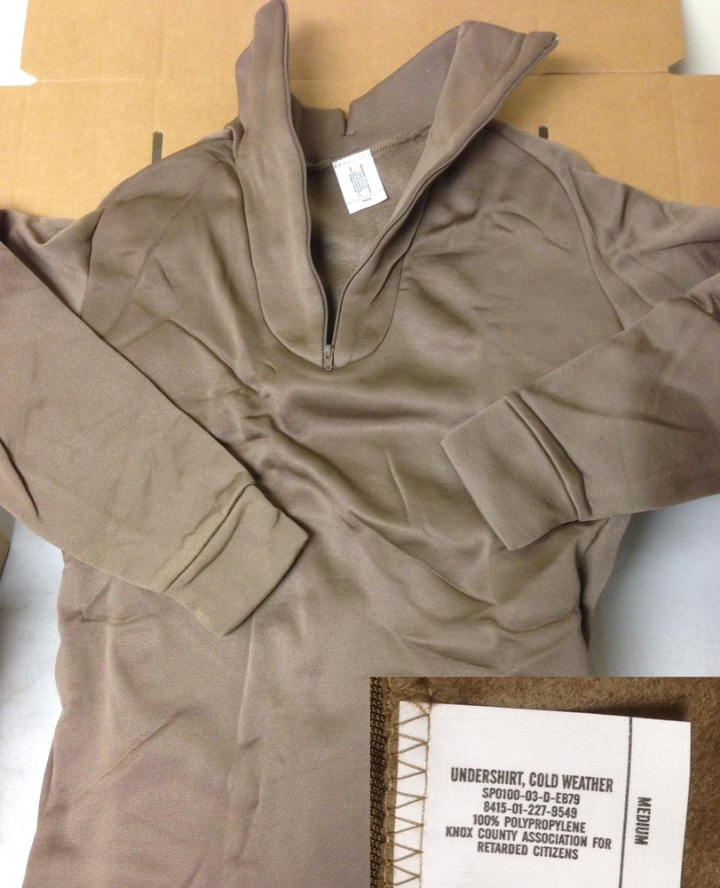 US Military Issue 100% Polypropylene "SET" Undershirt & Drawers, Size:Medium NEW