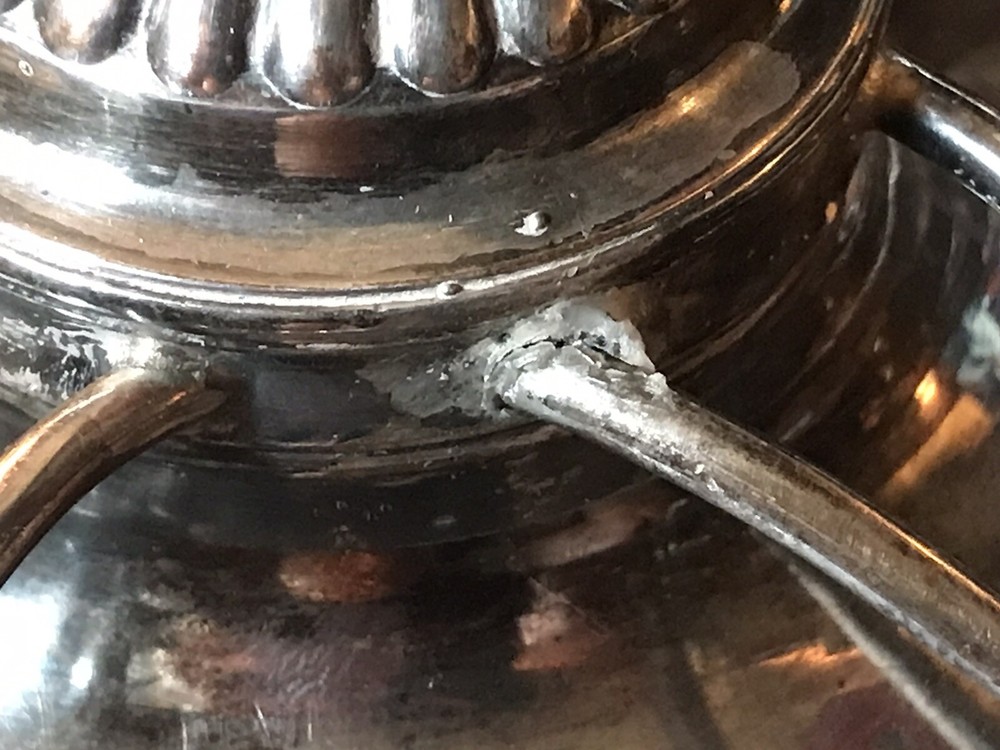 Vintage Silverplate Metal Base Stand Holder- 7 3/4" Dia X 4" height