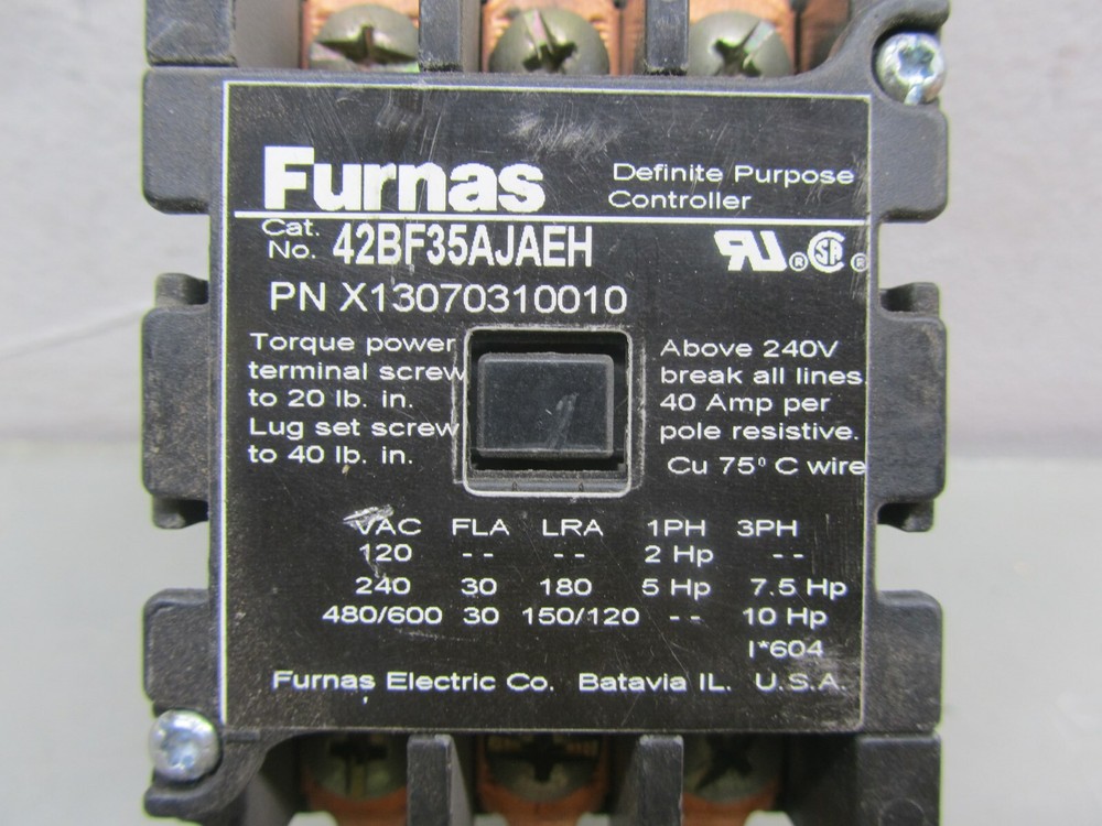 FURNAS 42BF35AJAEH DEFINITE PURPOSE CONTROLLER 3 POLE, USED