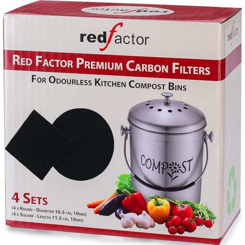 Odorless Indoor Compost Bin Filters Activated Carbon 8 Pack Replacement New