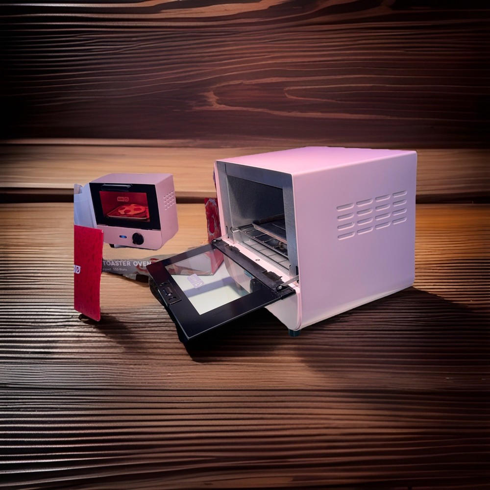 Dash Mini Toaster Oven - Pink, Fully Functioning Mod Style EXCELLENT