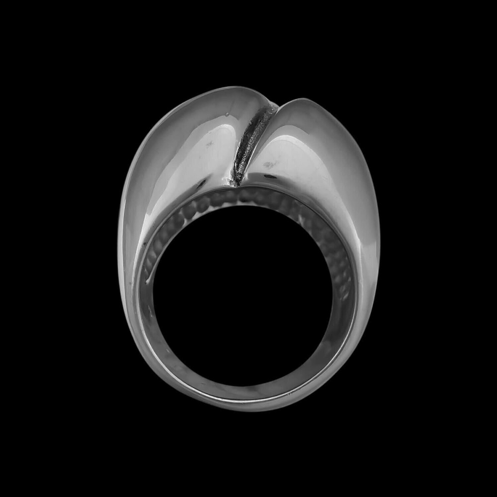 Sterling Silver High Polish Split Dome Ring