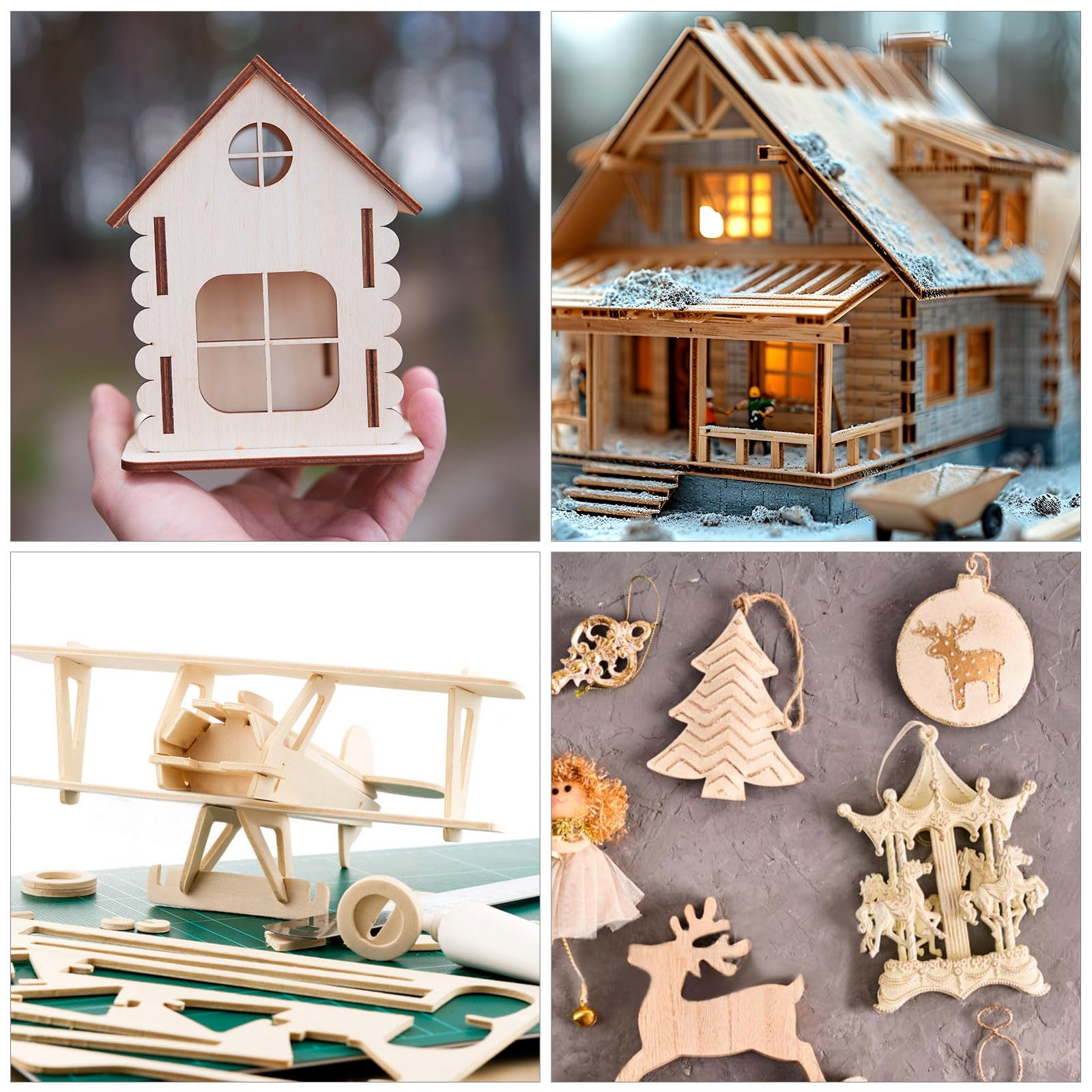 28 PCS Basswood Sheets - 4 x 6 x 1/16 Inch Thin Unfinished Craft wooden brown