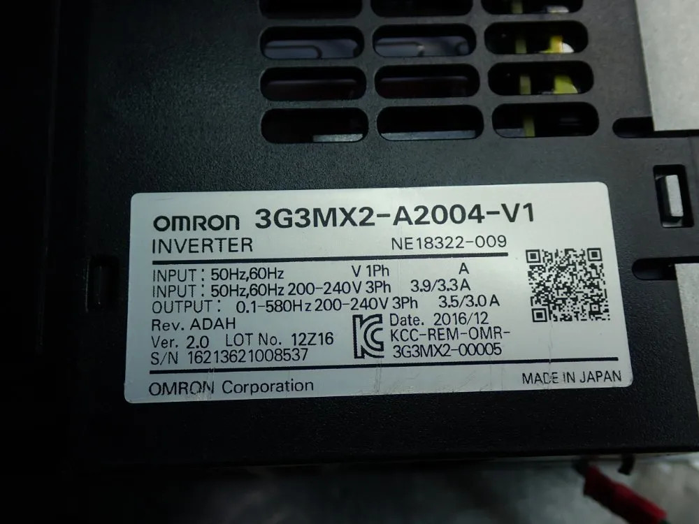OMRON 3G3MX2-A2004-V1 MX2-SERIES TYPE V1 MULTI-FUNCTION COMPACT INVERTER UNI