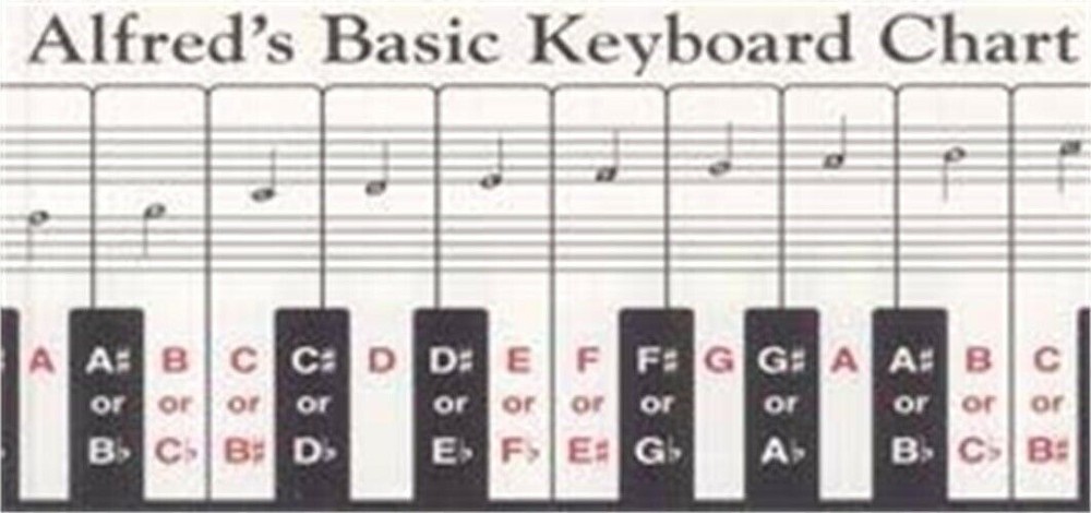 Alfred Keyboard Chart 88-Key Foldout Chart
