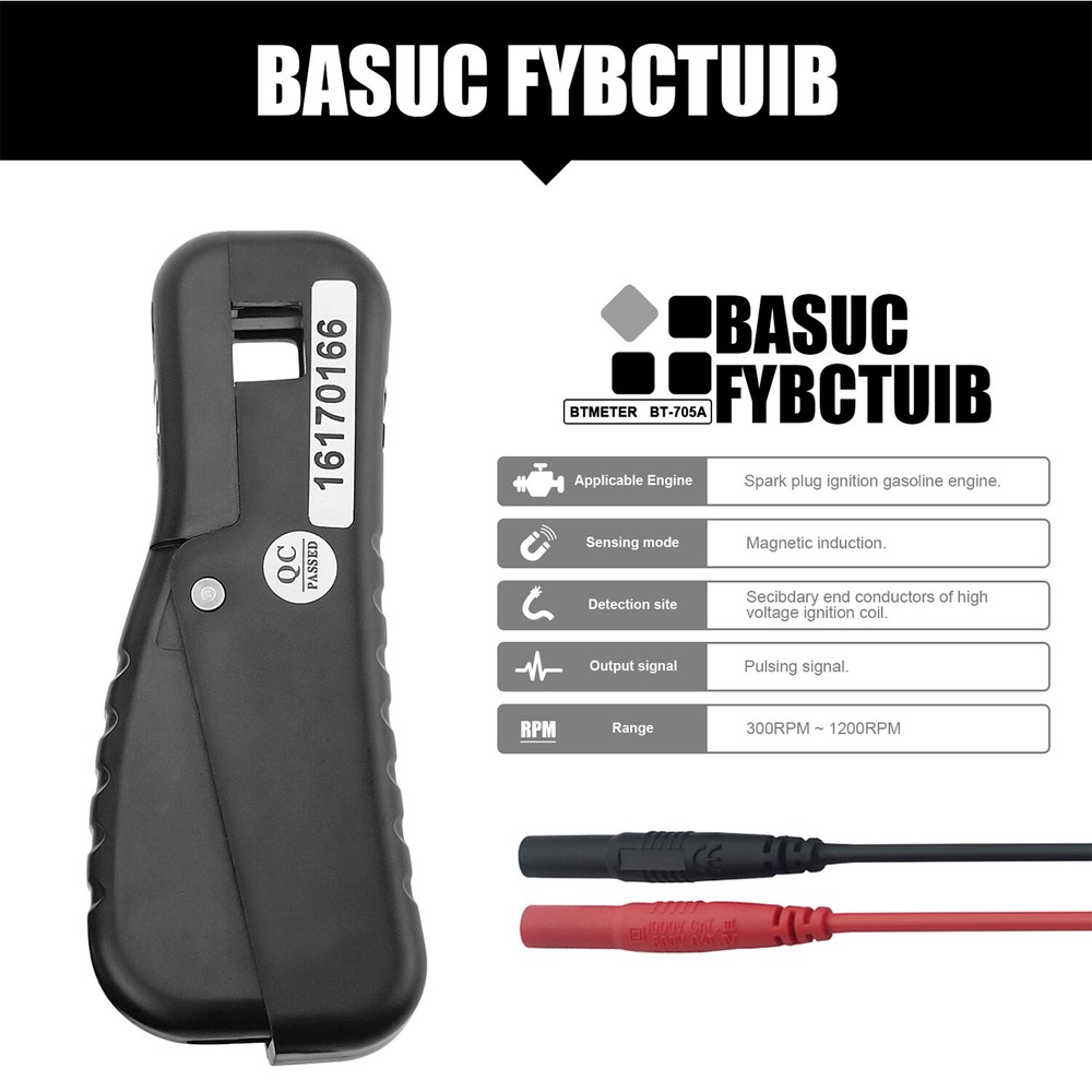 Automotive Digital Multimeter Engine Analyzer Dwell Tacho Volt RPM Clamp Meter