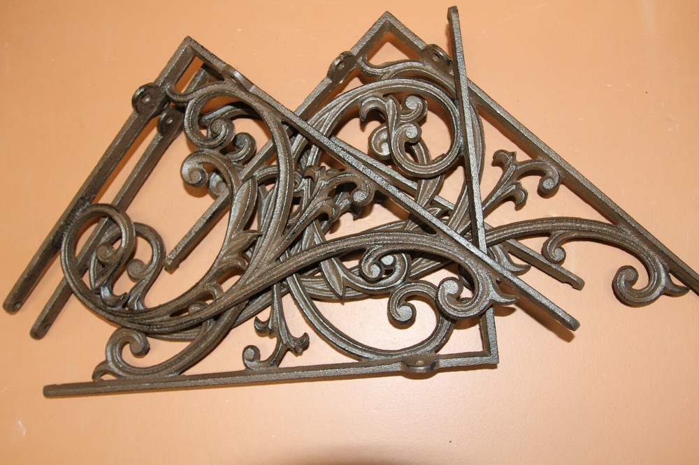 Elegant Mailbox Post Project Corbel / Solid Cast Iron, 16 inch, B-85