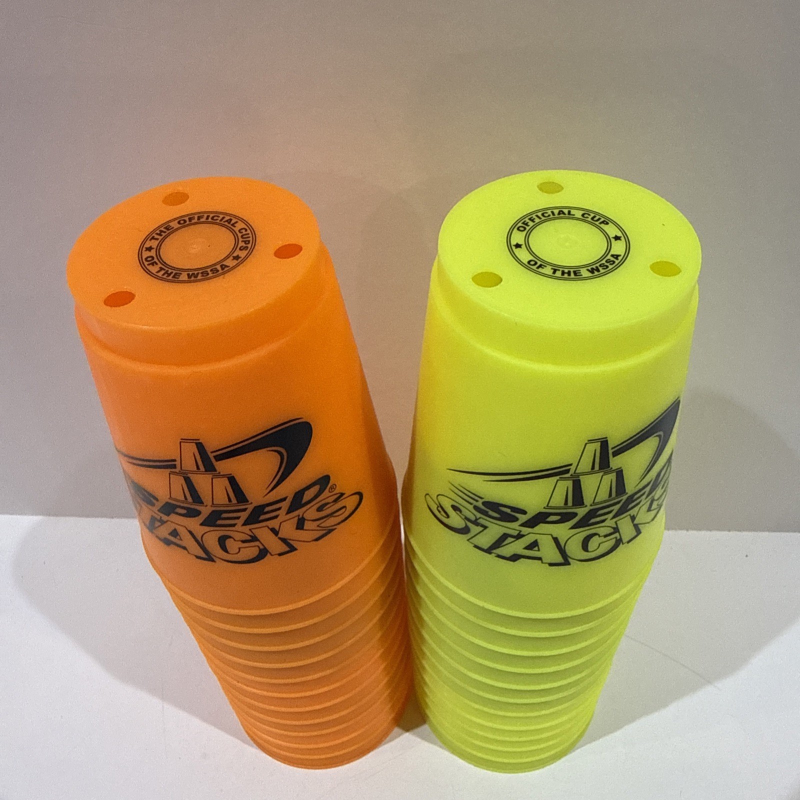 Speed Stacks WSSA Official Cups 2 Stacks of 12 - Yellow & Orange- FREE SHIP!