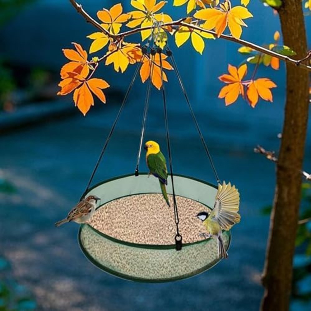 Polyester Bird Feeder Tray Designed for Outdoor Elements and Easy Maintenance