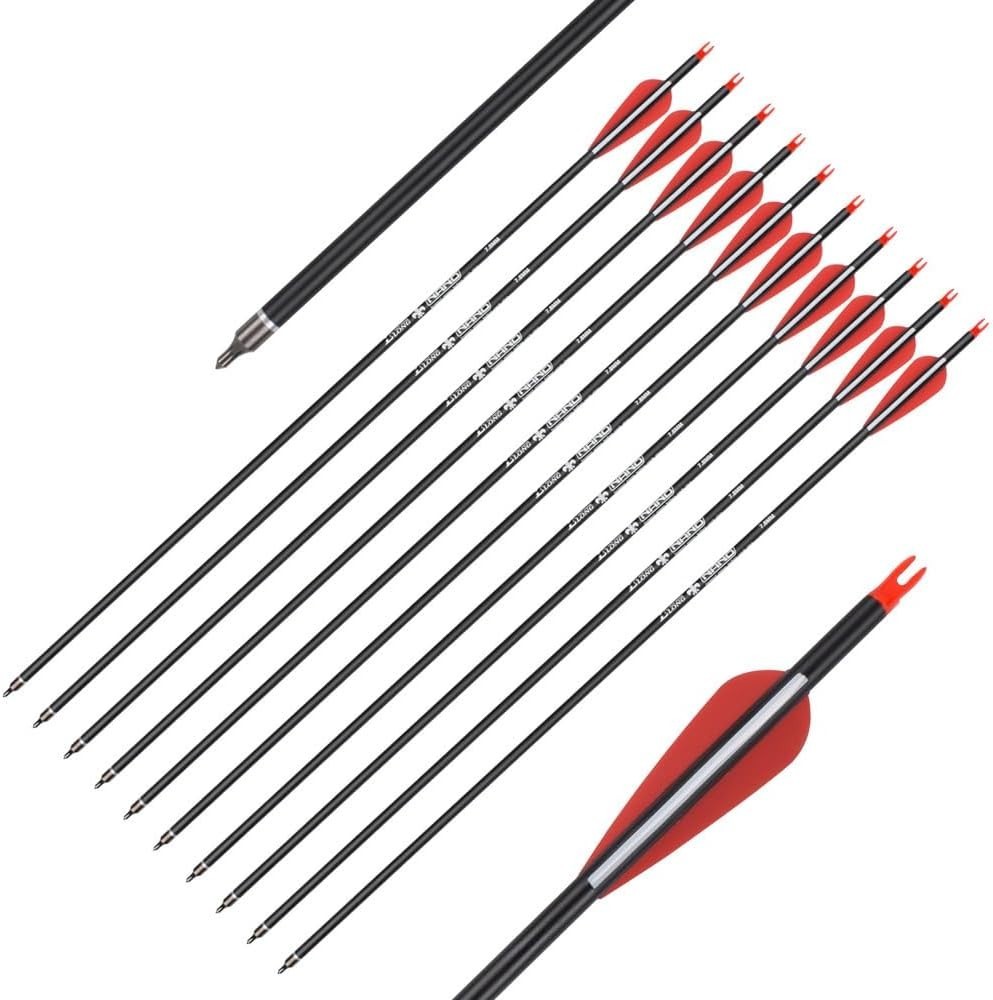 Carbon Arrow Set 12-Pack for Target Practice