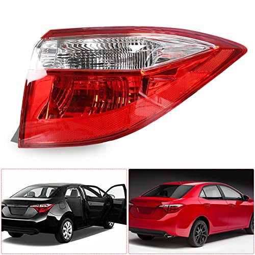 Outer Passenger Side Rear Brake Tail Light Assembly Replacement for Corolla