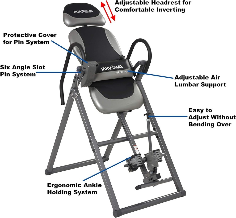 Innova Inversion Table with Air Lumbar Support, Adjustable for Maximum Comfort
