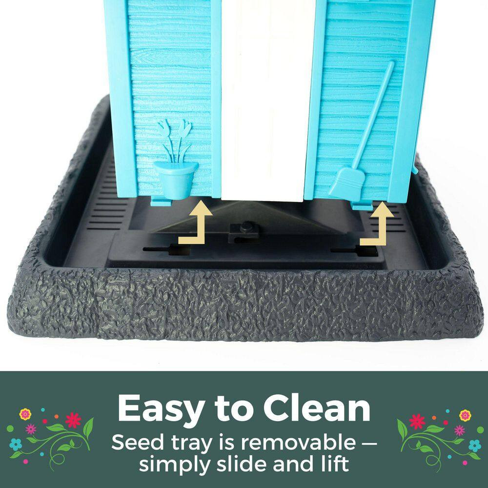 Fiesta Blue Cottage Plastic Birdfeeder