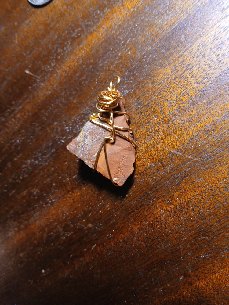 Copper Wire Wrapped Red Jasper Rough