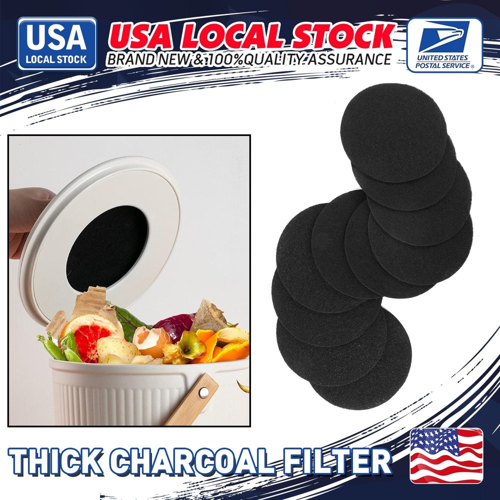 6.7Inch Universal Compost Bin Filters 10 Pack Breathable Replacement Accessories