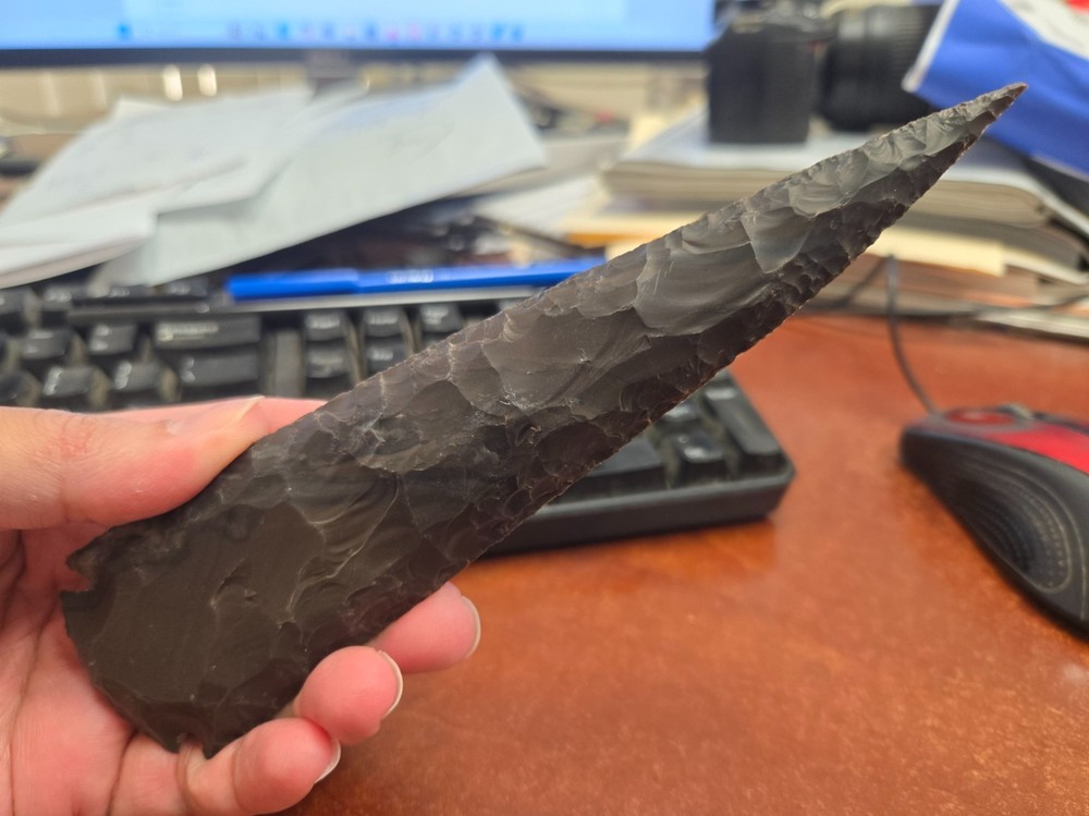 AGATE STONE SPEARHEAD ARROWHEAD POINT MEDIEVAL 7" - 7 1/2"