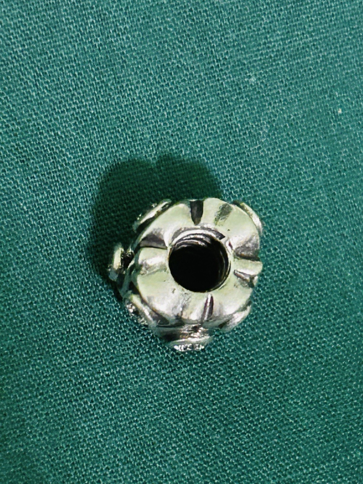 Pandora Sterling Silver Retired Ocean Wave Clear CZ Bead Charm 790369CZ