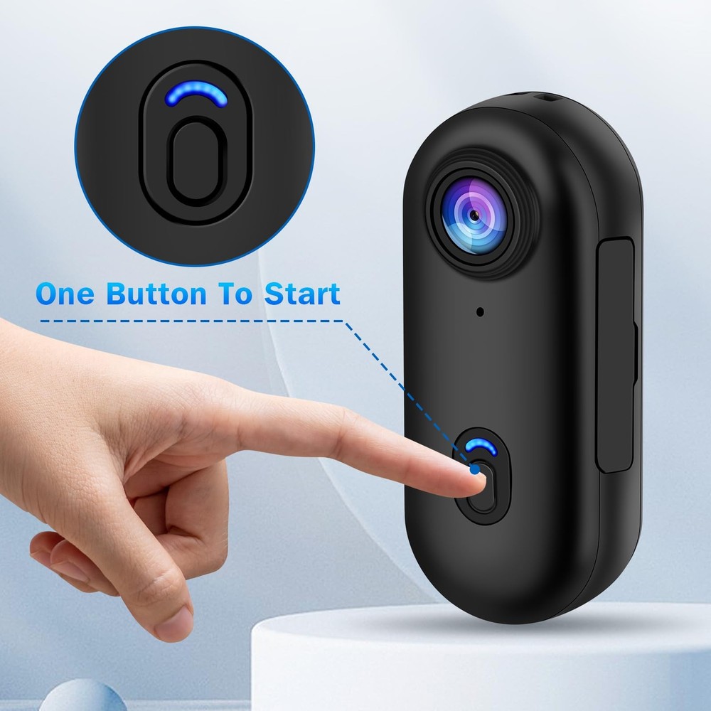 i3 4K Thumb Action Camera,Tiny Size,Mount Anywhere,Small Body Camera with Spr...