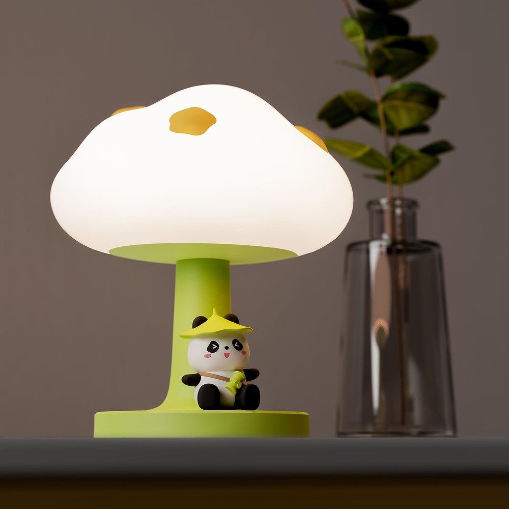 Cloud and Panda Rechargeable Night Light, Safe Soft Silicone