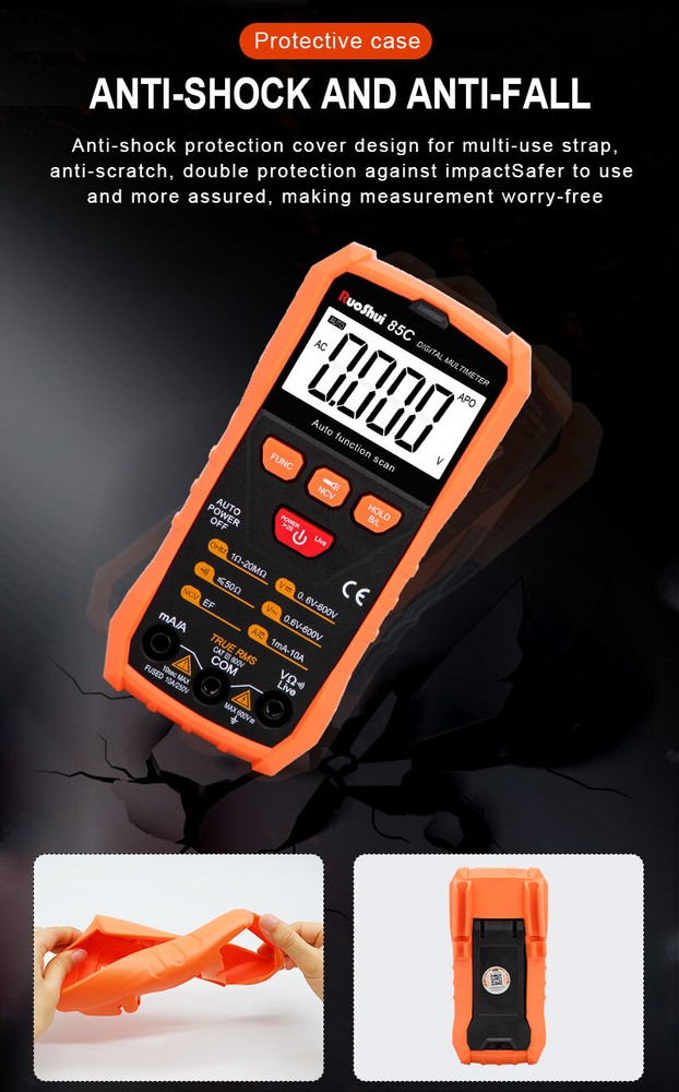 Digital Multimeter Voltmeter Ammeter Ohmmeter Volt AC DC Tester Leads Meter