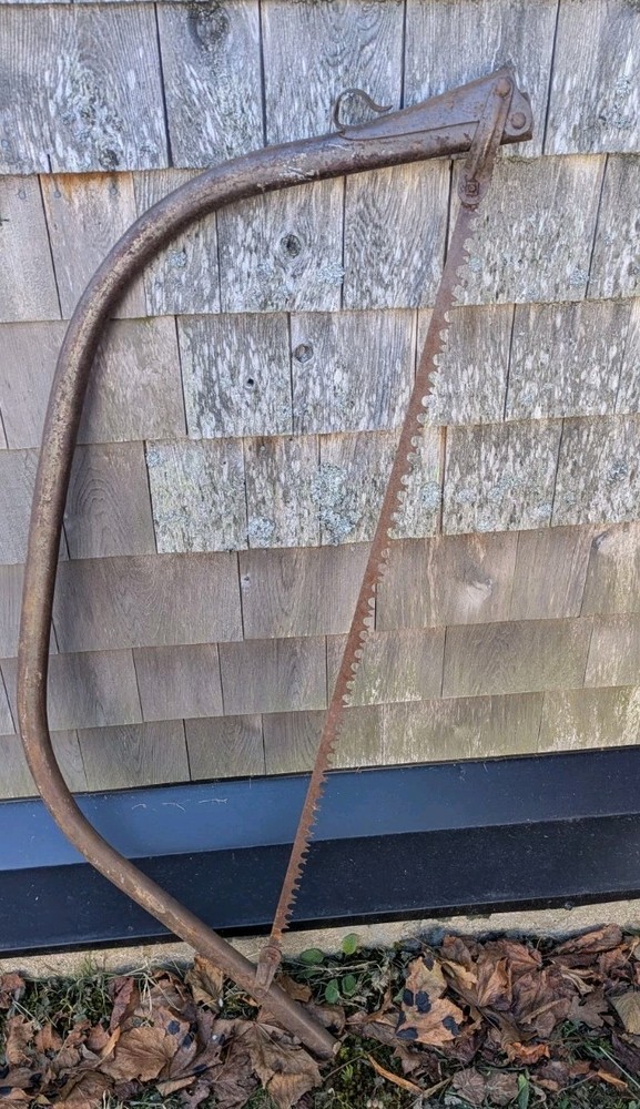 Vintage Large Bow Saw 36" Blade Primitive Rustic Logging Cabin Decor