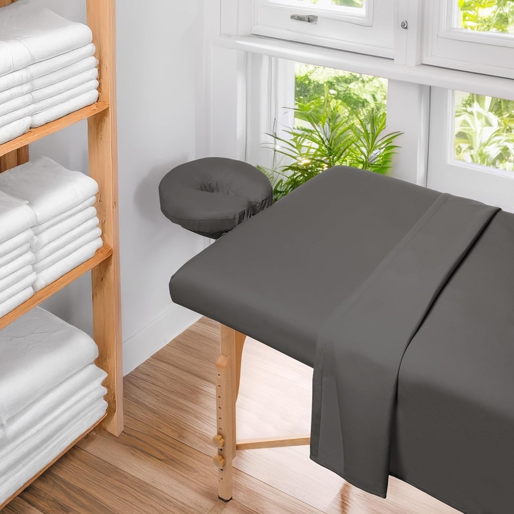 Durable Soft Microfiber Massage Table Sheet Set - 3 Pieces for Spa Professionals