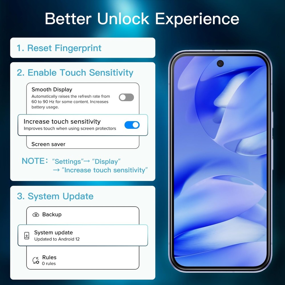 JETech Screen Protector for Google Pixel 9a 6.3-Inch 2025, 9a, Clear