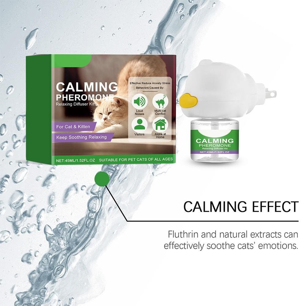 Cat Pheromone Calming Diffuser Kit Effectively Relieves Anxiety Stress 45ML US