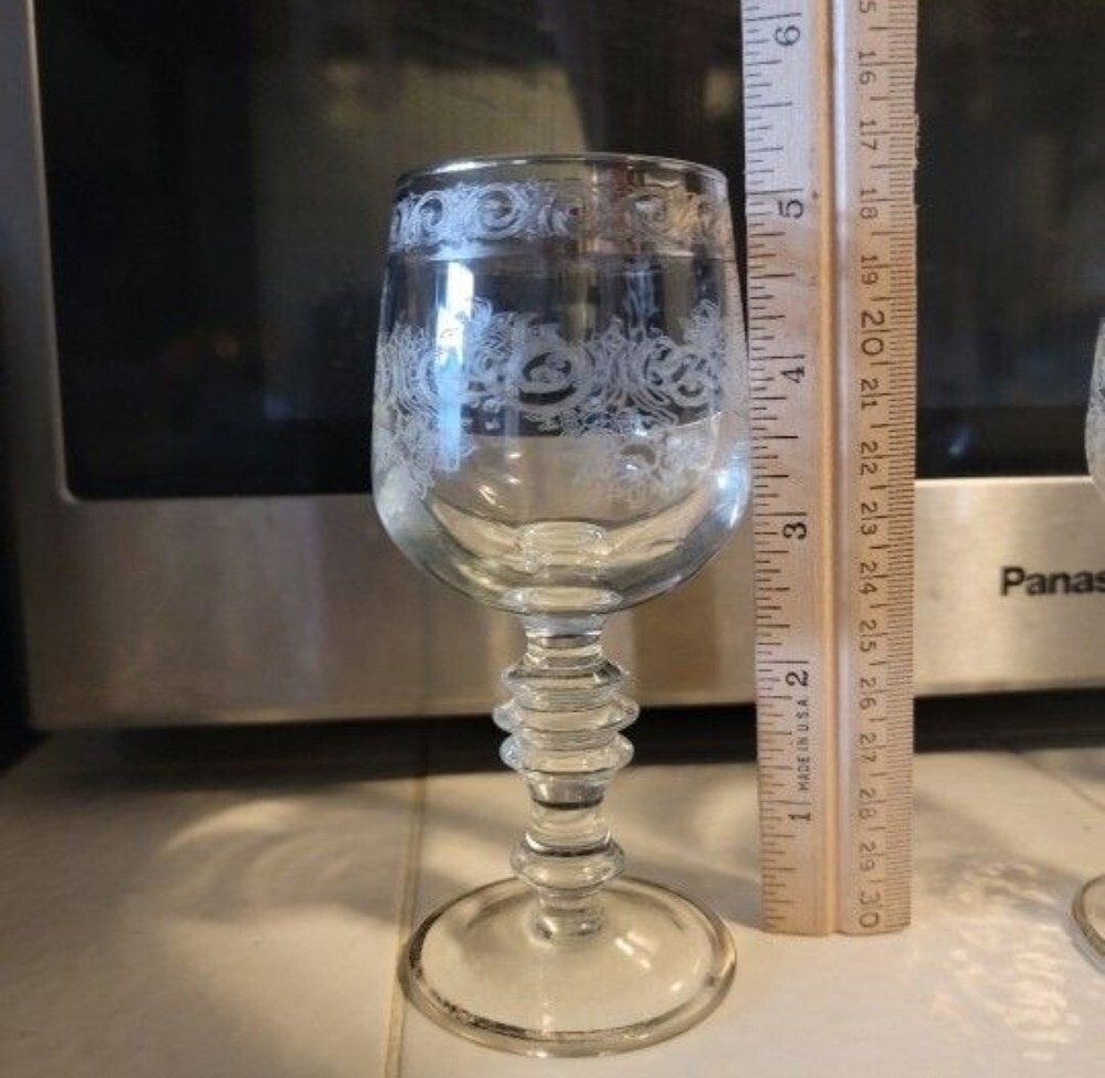 5 Vintage Crystal Goblets