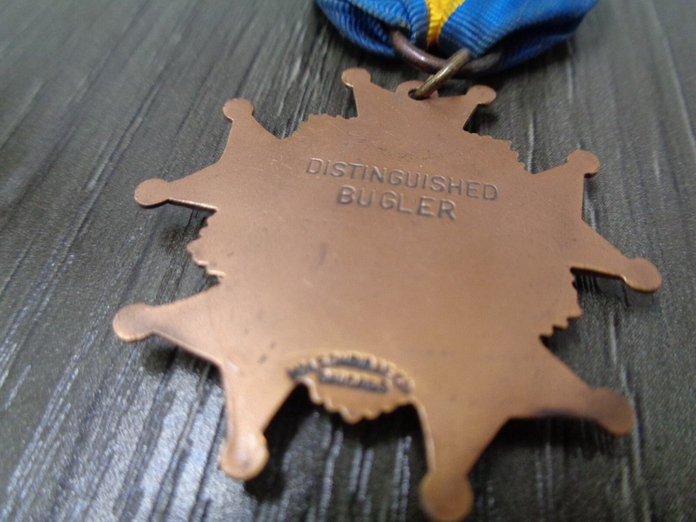 Vintage Bugle Roster Medal DISTINGUISHED
