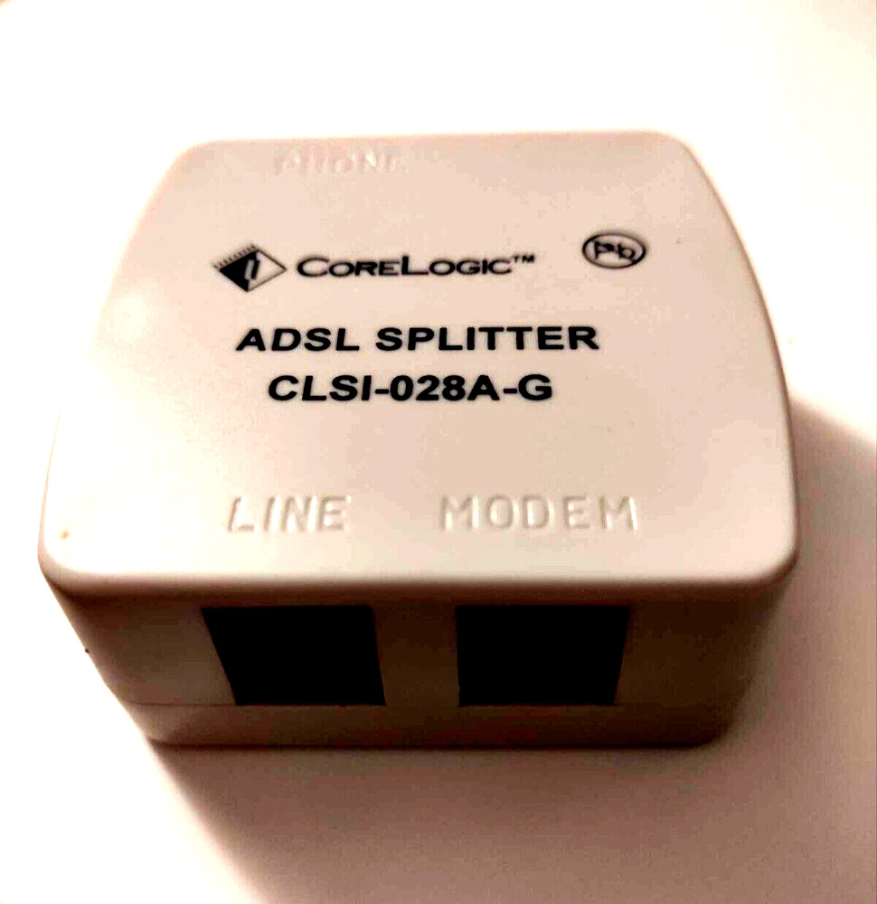 ADSL Splitter CoreLogic Modem Router Phone Line and Computer Filter Splitter