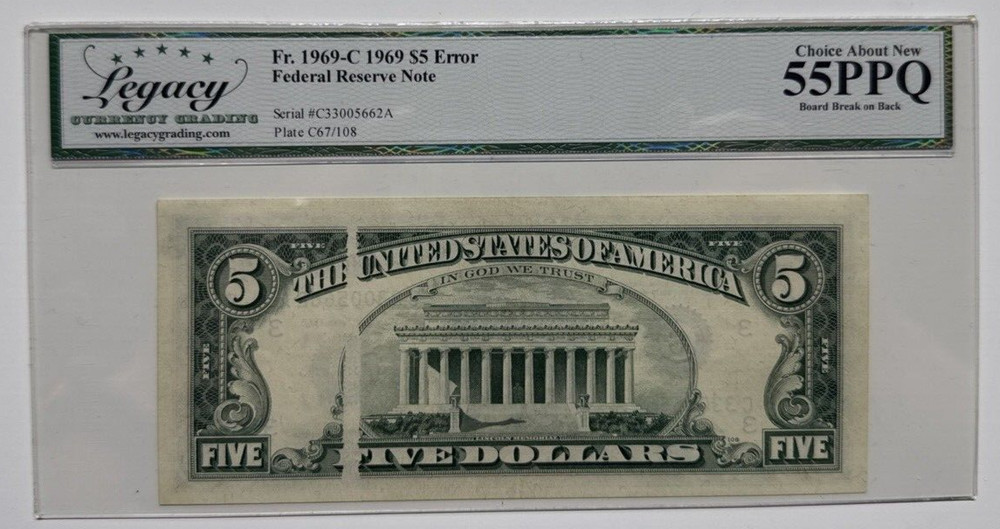 LEGACY55 PPQ 1969 5$ BOARD BREAK ERROR 5662A