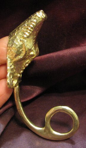 ALLIGATOR / CROCODILE Bronze DUET Door Knocker
