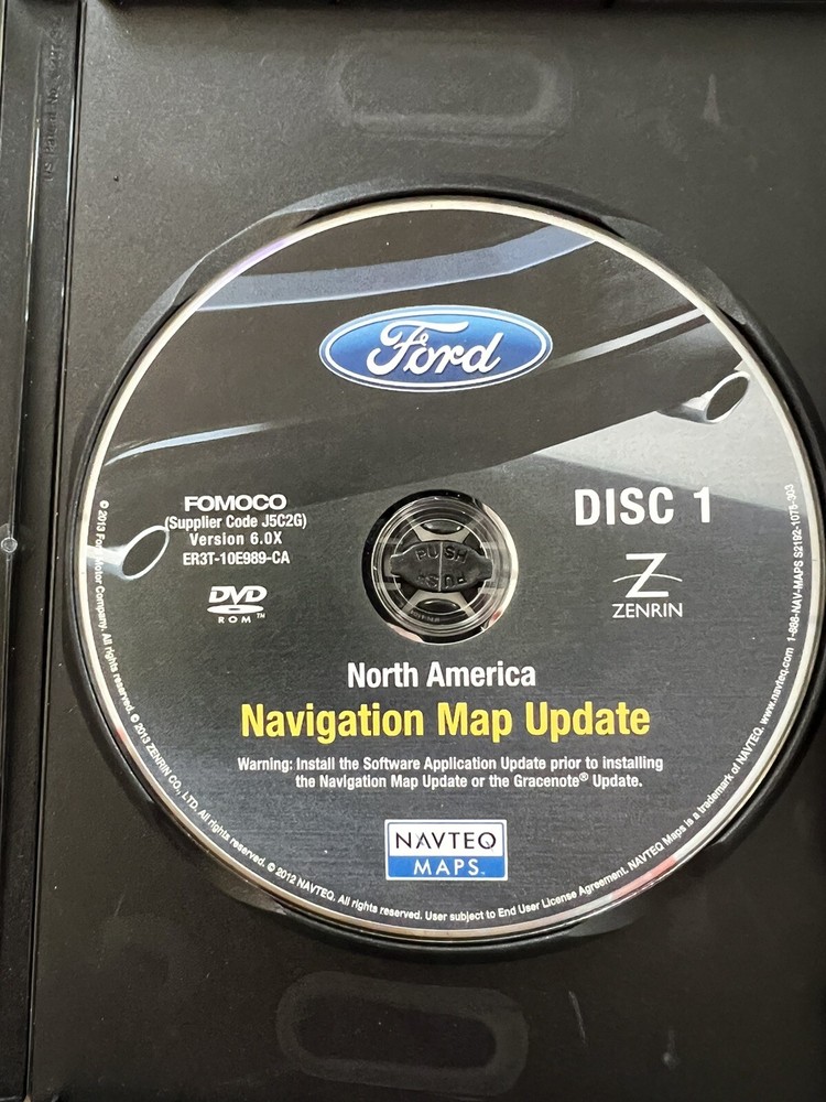 2011 Ford Fusion Software Application Update & Navigation Map Update V6.0X